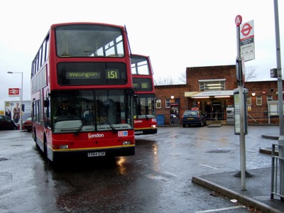 Modern forecourt at Worcester Park Station