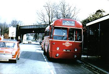 RF314 opposite Leatherhead garage