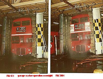 Routemasters through the Dalston washer