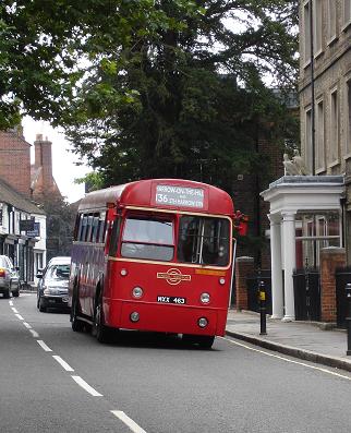 RF486 traversing Harrow village