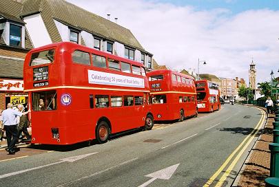 "Fancy seeing a red bus on the 418 ...."